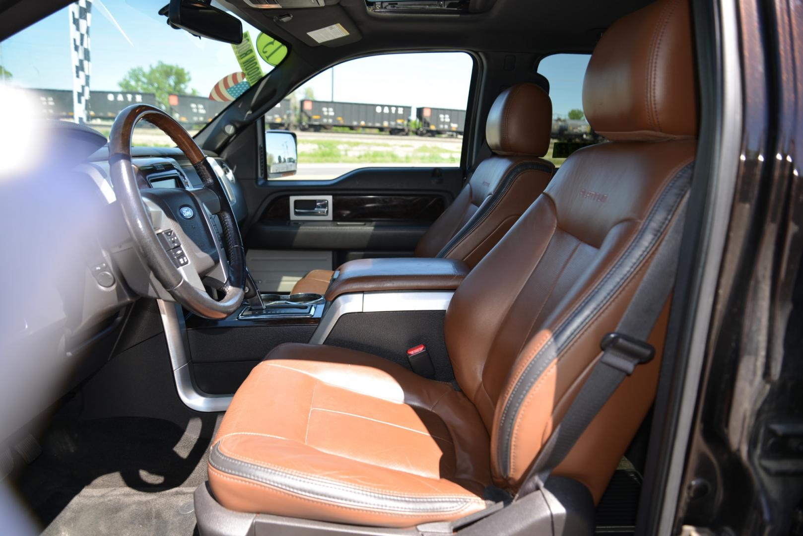 2013 Kodiak Brown /Brown leather Ford F-150 Platinum SuperCrew 6.5-ft. Bed 4WD (1FTFW1ET9DF) with an 3.5 Ecocoost Twin Turbo V6 engine, 6 speed automatic transmission, located at 4562 State Avenue, Billings, MT, 59101, (406) 896-9833, 45.769516, -108.526772 - 2013 Ford F150 Platinum Supercrew 6.5 Bed 4WD 3.5L V6 Ecoboost Twin Turbo Engine - 6 speed automatic transmission - 4WD - 147,549 miles - Inspected and serviced - copy of inspection and work performed as well as a full vehicle history report provided Platinum Edition - dual zone climate contr - Photo#11